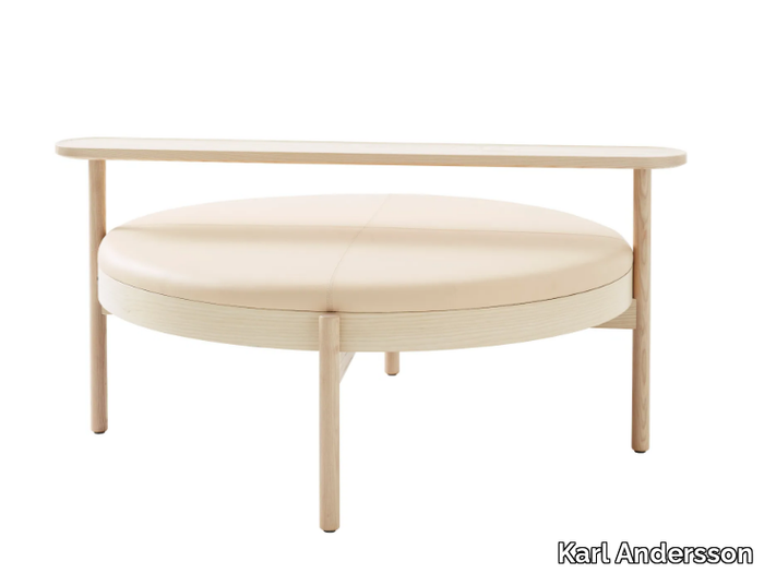 HYGGE - Round upholstered solid wood bench _ Karl Andersson