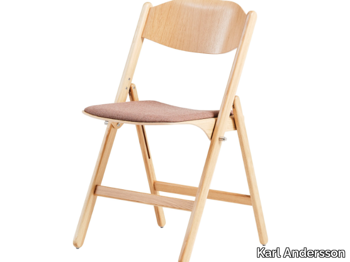 COLO - Folding wooden chair with integrated cushion _ Karl Andersson