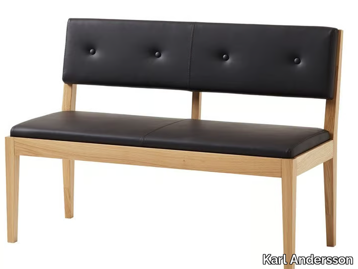 FACILE - Upholstered leather bench _ Karl Andersson