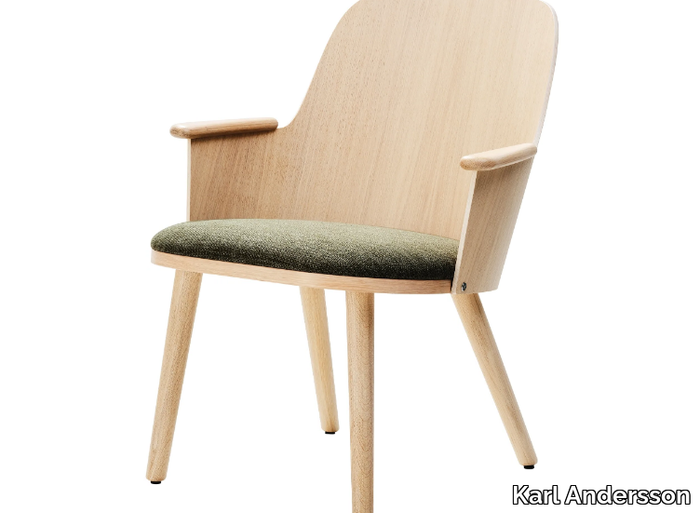 SANDER LOUNGE - Wooden chair with armrests _ Karl Andersson