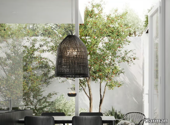 BLACKOUT - Fiberglass pendant lamp _ Karman