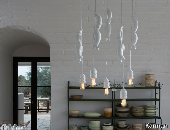 SHERWOOD & ROBIN - Ceramic pendant lamp _ Karman