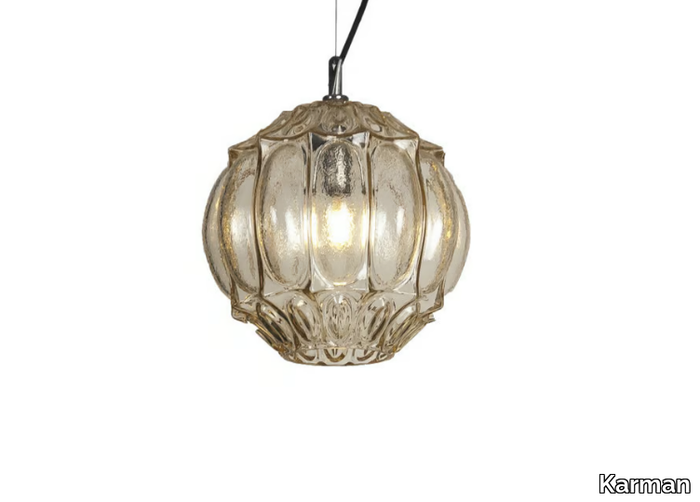 GINGER 2 - Glass pendant lamp _ Karman