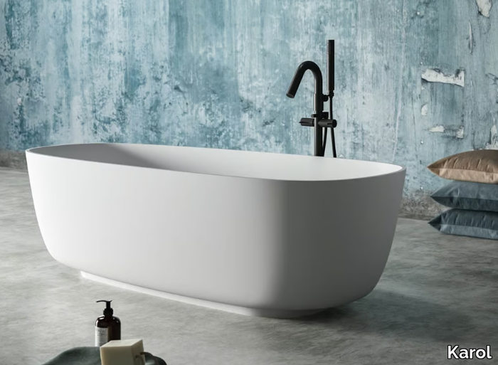 GATSBY - Freestanding oval Ksolid bathtub _ Karol