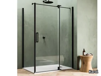 BLACKBERRY QD+QL1 - Niche shower cabin with hinged door _ Karol