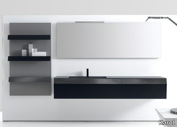 KUT 01 - Wall-mounted vanity unit with drawers _ Karol