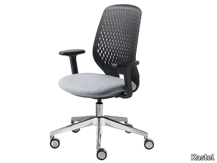 KEY SMART ADVANCED - Plastic office chair with castors with 5-Spoke base _ Kastel