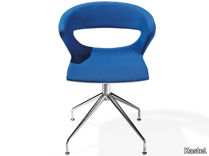 KICCA - Swivel trestle-based chair open back _ Kastel