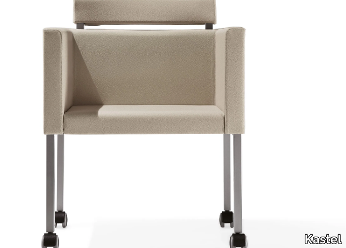 KUADRELLA - Fabric training chair with castors _ Kastel