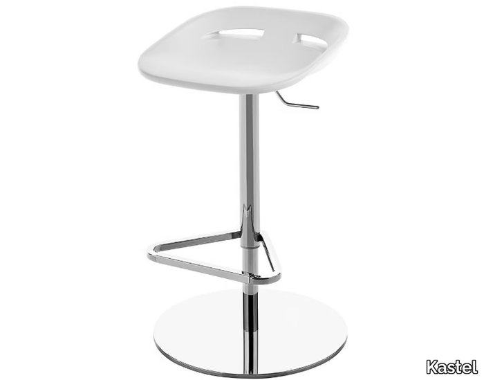 KLOU - Height-adjustable office stool with footrest _ Kastel