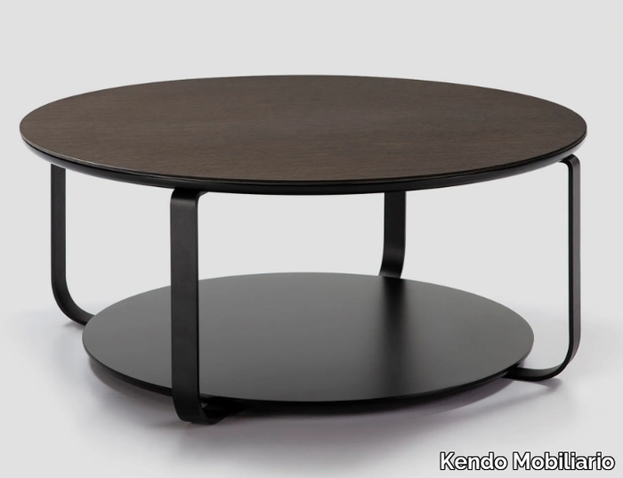 CLIK - Round wooden coffee table _ Kendo Mobiliario