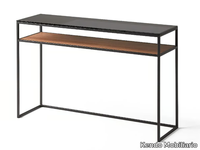 RITA - Rectangular console table with shelving _ Kendo Mobiliario