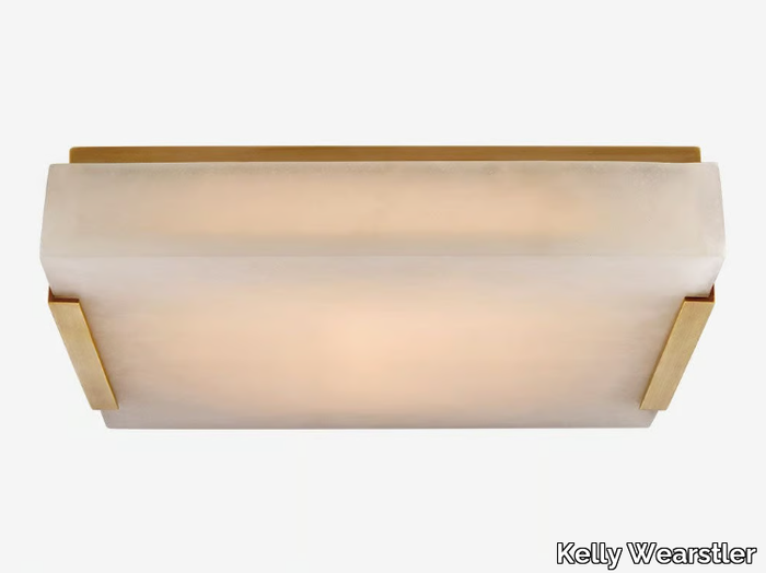 COVET MEDIUM FLUSH MOUNT - LED alabaster ceiling lamp _ Kelly Wearstler