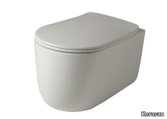 NOLITA 5314 - Wall-hung rimless ceramic toilet _ Kerasan