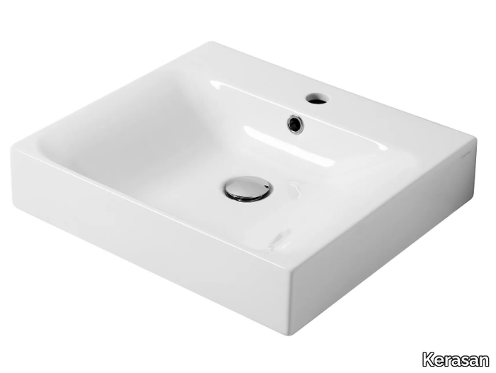 CENTO 3530/3531 - Countertop/wall-mounted porcelain handrinse basin _ Kerasan