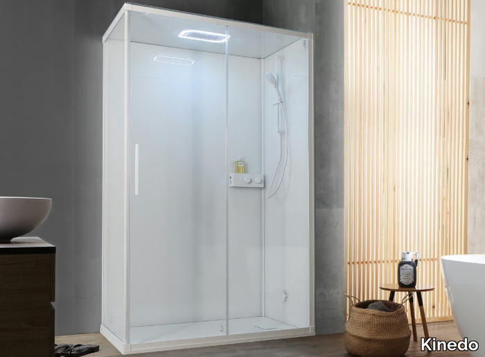 K1000 - Multifunction corner shower cabin with sliding door _ Kinedo