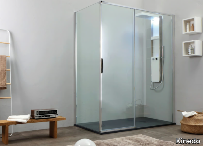 GL8 - Corner shower cabin with sliding door _ Kinedo