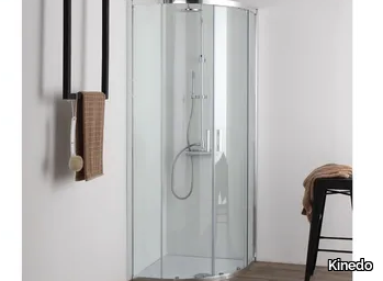 FAST 2000 - Semicircular shower cabin with sliding door _ Kinedo