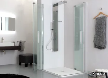 GL6 - Corner shower cabin with folding door _ Kinedo