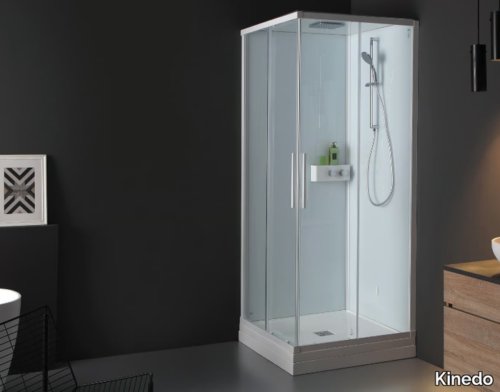 K500 - Corner square shower cabin with sliding door _ Kinedo