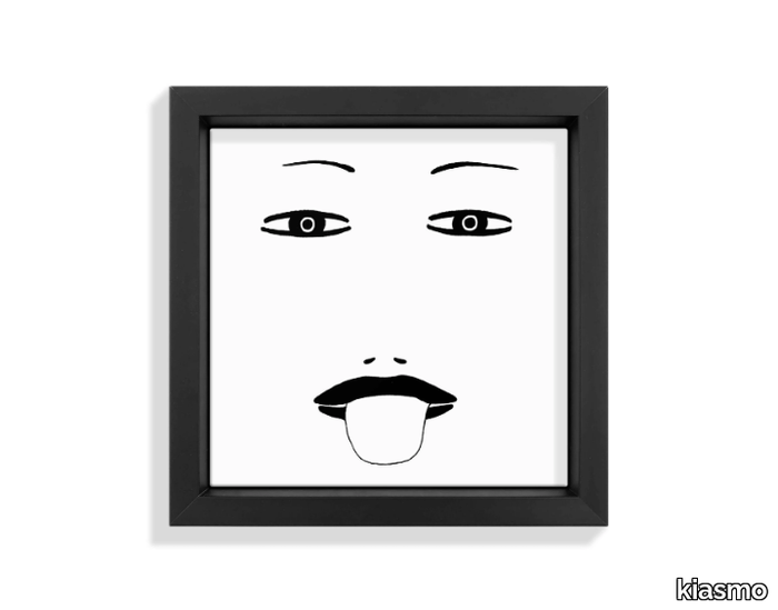 FACES II - Ceramic tile with frame _ kiasmo