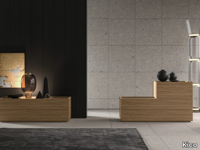 COSMO - Wooden chest of drawers with integrated handles _ Kico