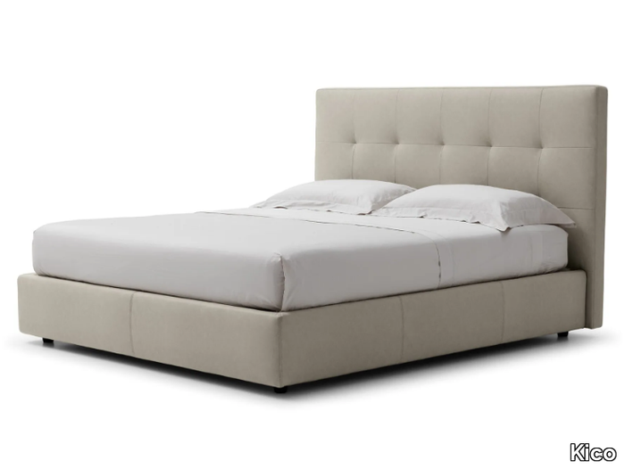 D.O.T.S. - Fabric double bed with upholstered headboard _ Kico