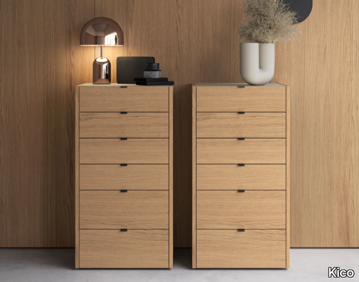 FILO - Wooden chest of drawers with integrated handles _ Kico