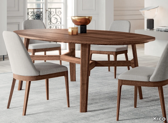 MOOR - Oval wooden dining table _ Kico