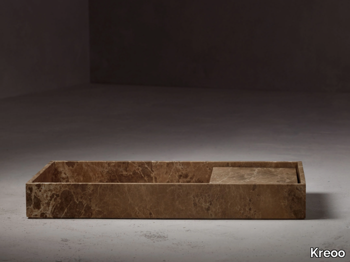 EMPIRE - Rectangular marble washbasin _ Kreoo