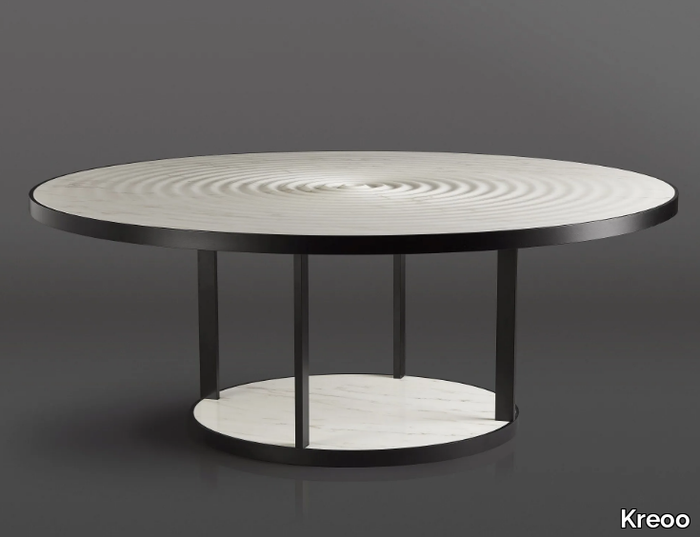 PLUVIO - Round marble table _ Kreoo