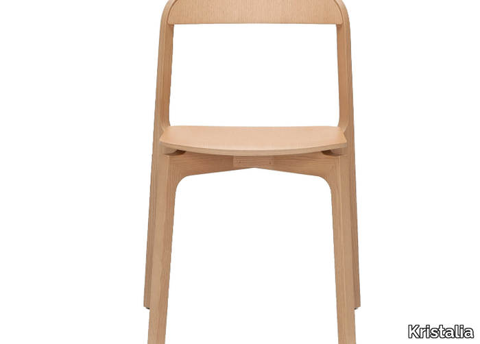 CONTORNA - Stackable ash chair _ Kristalia