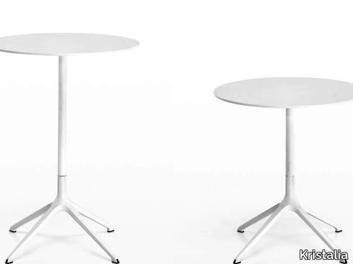 ELEPHANT - Round drop-leaf die cast aluminium table _ Kristalia