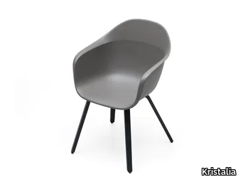 ELEPHANT - Recycled plastic chair with armrests _ Kristalia