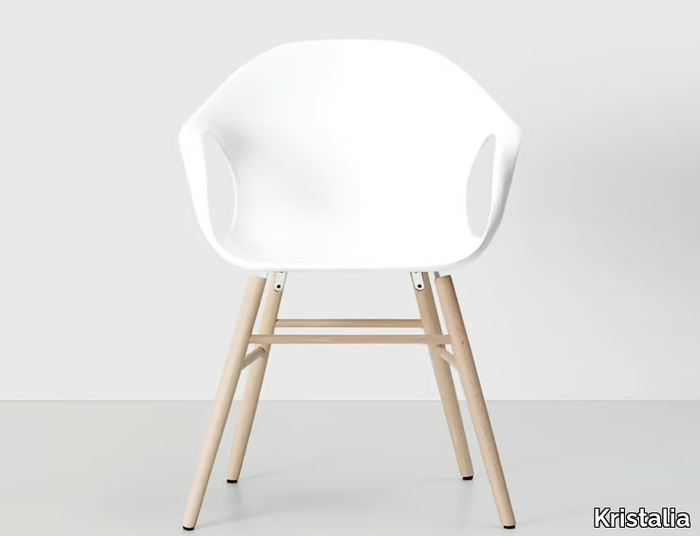 ELEPHANT - Polyurethane chair with armrests _ Kristalia