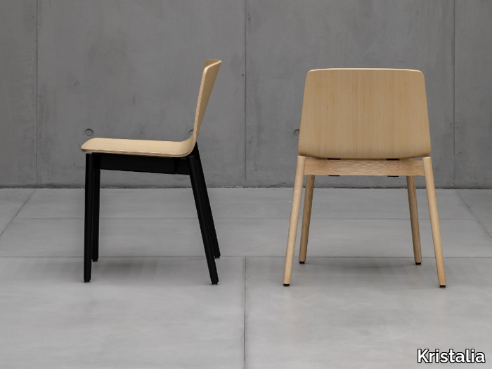 RAMA - Stackable solid wood chair _ Kristalia