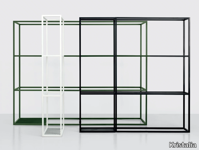 REGOLI - Open sectional metal shelving unit _ Kristalia