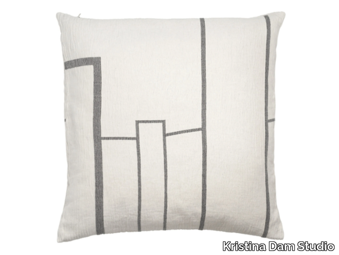 ARCHITECTURE CUSHION - Square cotton cushion _ Kristina Dam Studio