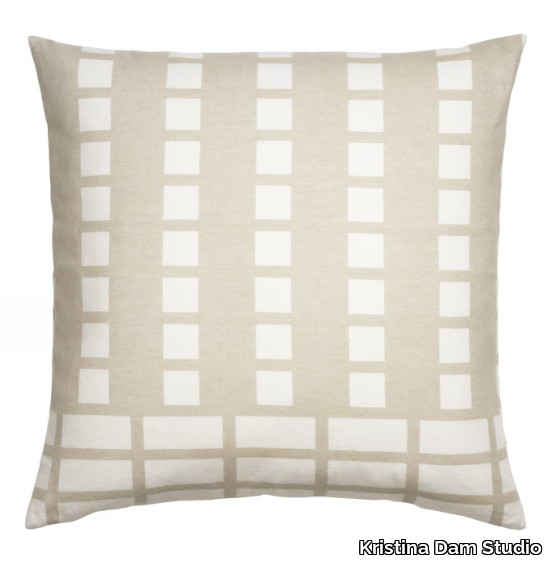 CONTEMPORARY - Contemporary style motif geometric square cotton cushion _ Kristina Dam Studio