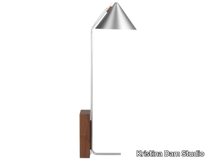 CONE - Aluminium and wood floor lamp _ Kristina Dam Studio