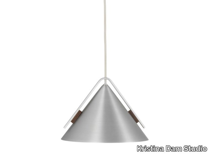 CONE - Aluminium and wood pendant lamp _ Kristina Dam Studio