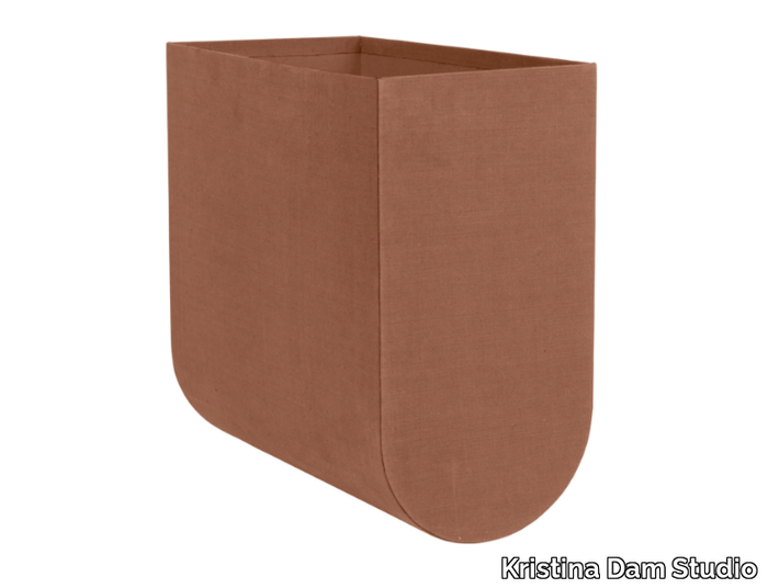 CURVED BOX M - Cardboard storage box with cotton cover _ Kristina Dam Studio