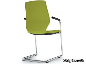 JET II - Cantilever upholstered fabric chair with armrests _ König Neurath