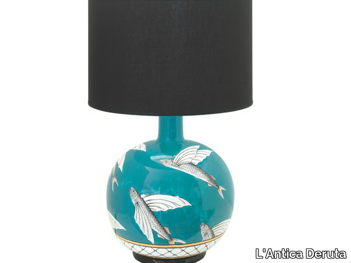 FLYING FISH - Handmade ceramic table lamp _ L'Antica Deruta