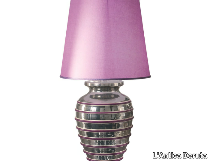 VIOLARGENTO - Ceramic table lamp _ L'Antica Deruta