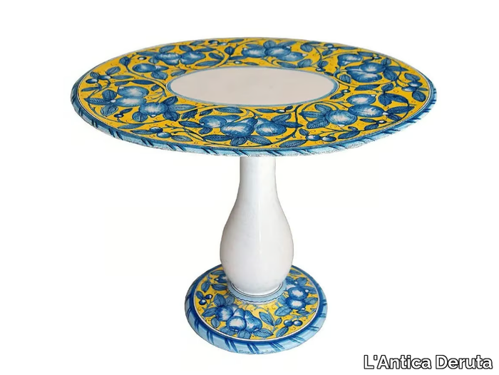 TLC/04 - Oval ceramic garden table _ L'Antica Deruta