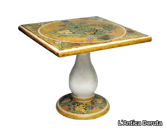 ROBBIANE - Square ceramic coffee table _ L'Antica Deruta