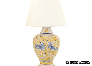 ARABESCO GIALLO - Ceramic table lamp _ L'Antica Deruta