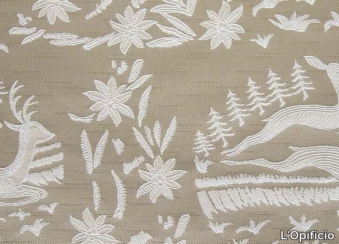 MOUNTY PAESAGGIO ALPINO - Fire retardant jacquard fabric with graphic pattern _ L'Opificio