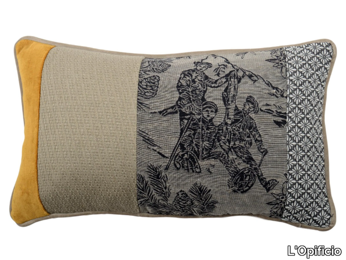 BANDÈ 113-17 - Rectangular fabric cushion _ L'Opificio
